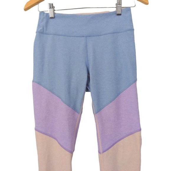 Outdoor Voices 7/8 Leggings Womens S Color Block Blue Purple Pink Athletic - Picture 4 of 9